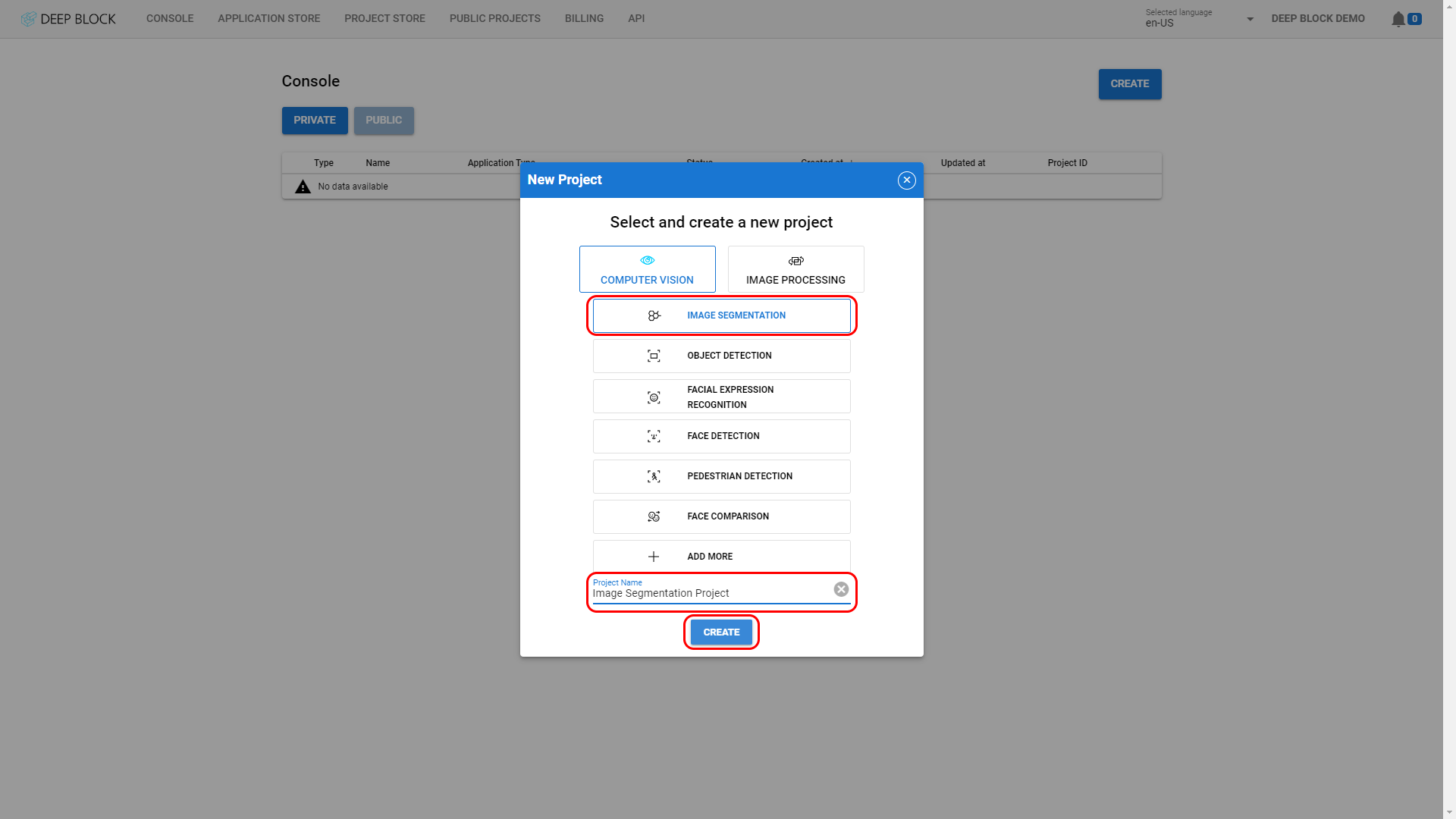 Deep Block Help Center_Create your first project #2