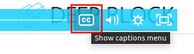 How to Turn On Subtitles in Deep Block Lecture Videos