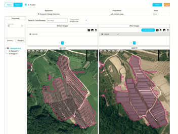 change detection of yeongdeok, South Korea